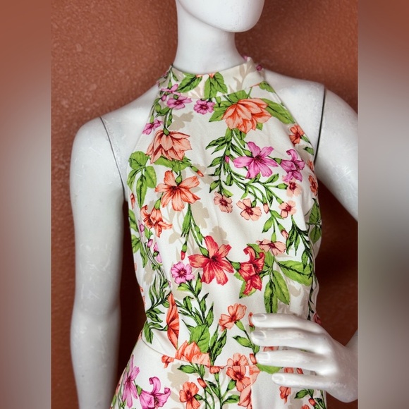 Bebe Multicolor Floral Jumpsuit Size 14. E12 - Picture 7 of 15